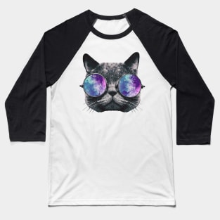 Cat Eye Galaxy Baseball T-Shirt